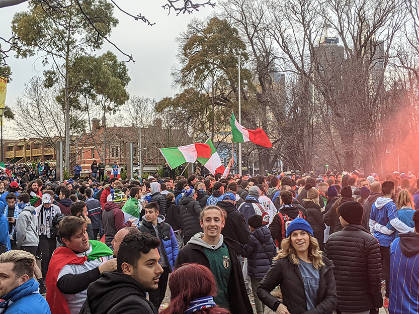 Lygon St comes alive after Italy’s win before plunging into lockdown