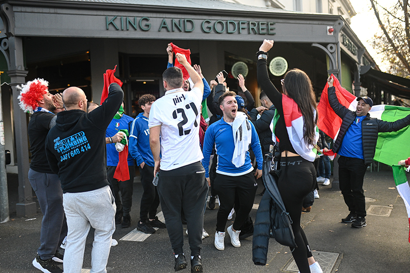 Lygon St comes alive after Italy’s win before plunging into lockdown
