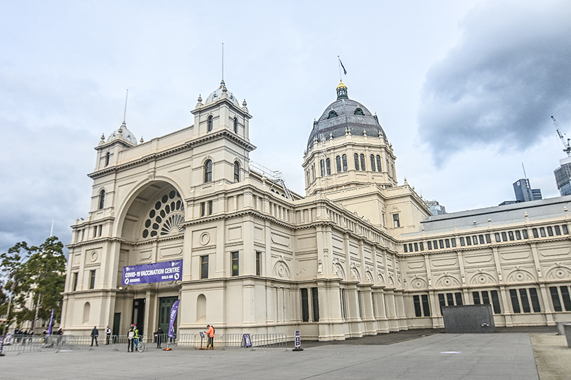 Vaccine uptake at Royal Exhibition Building remains sluggish