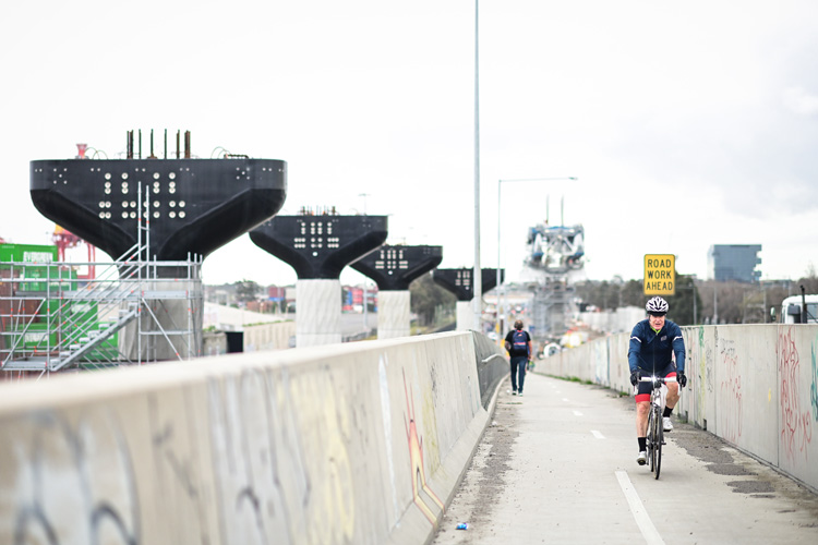 Cyclists cop “mouthfuls of dirt” from major works