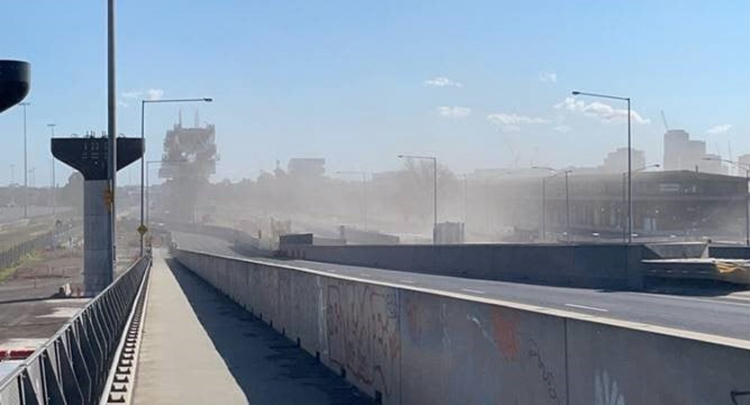 Cyclists cop “mouthfuls of dirt” from major works
