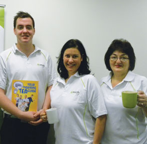 Coach group cuppa
