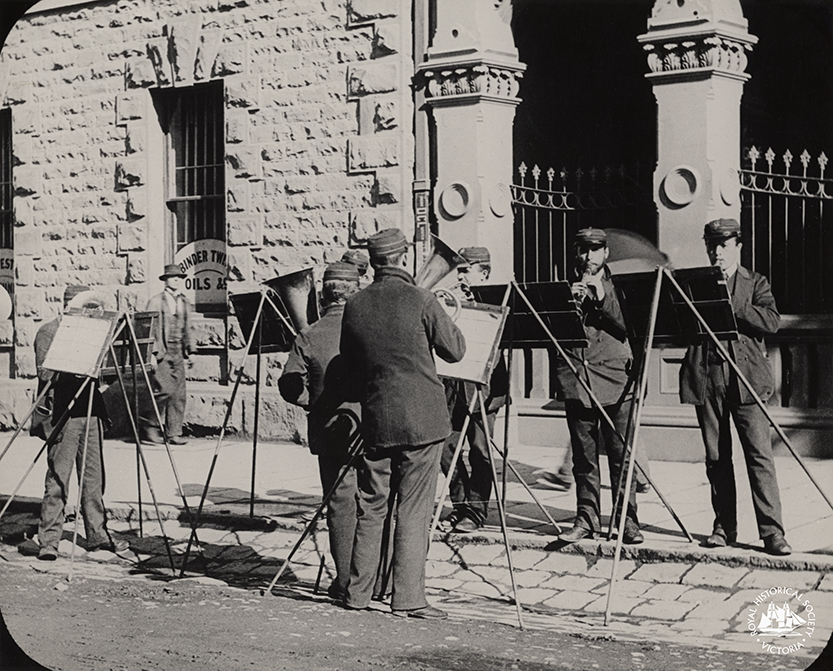An afternoon concert in Little Bourke St in the 1880s
