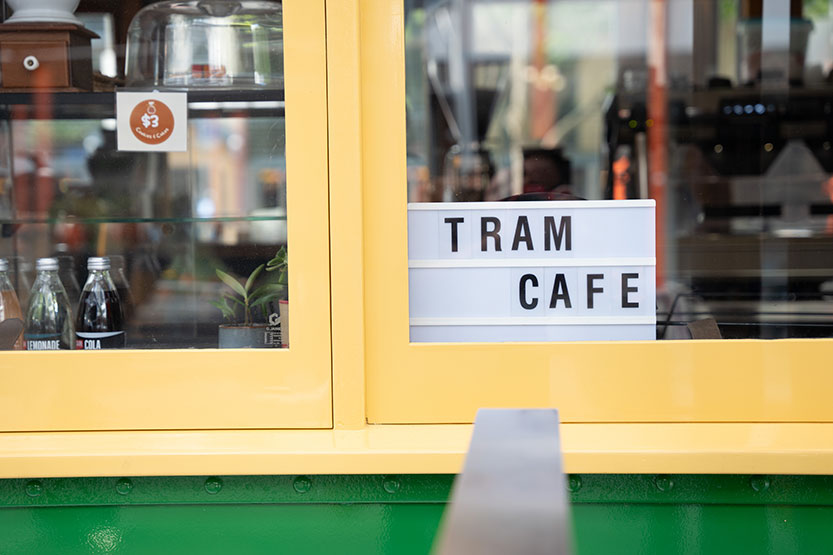 Heritage-priced coffee from a heritage Melbourne tram