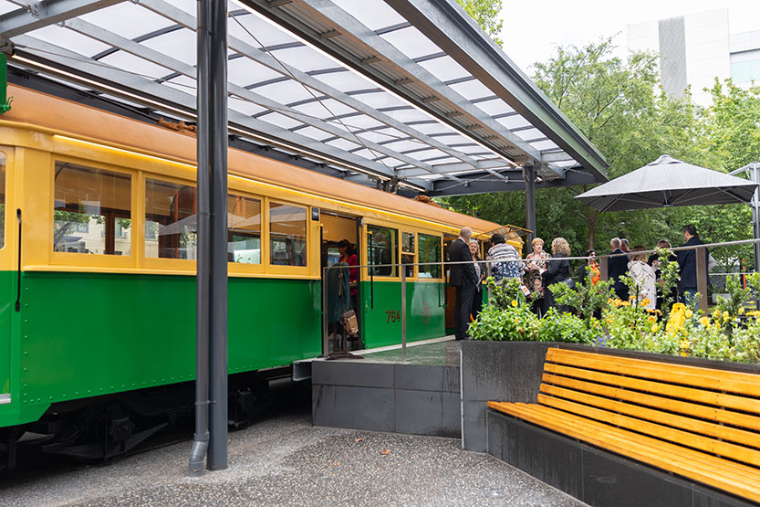 Heritage-priced coffee from a heritage Melbourne tram