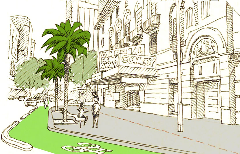 Residents unhappy about “unsightly” palm trees proposed for Exhibition St