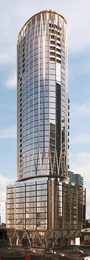 Plans for 40-level tower at hostel site