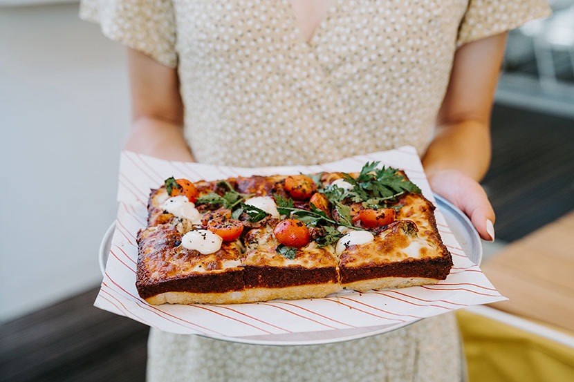 Detroit style pizzas are back at Arbory Afloat