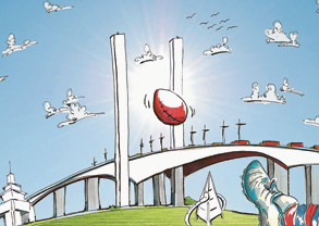 Ron Barassi Snr Park kicks goals