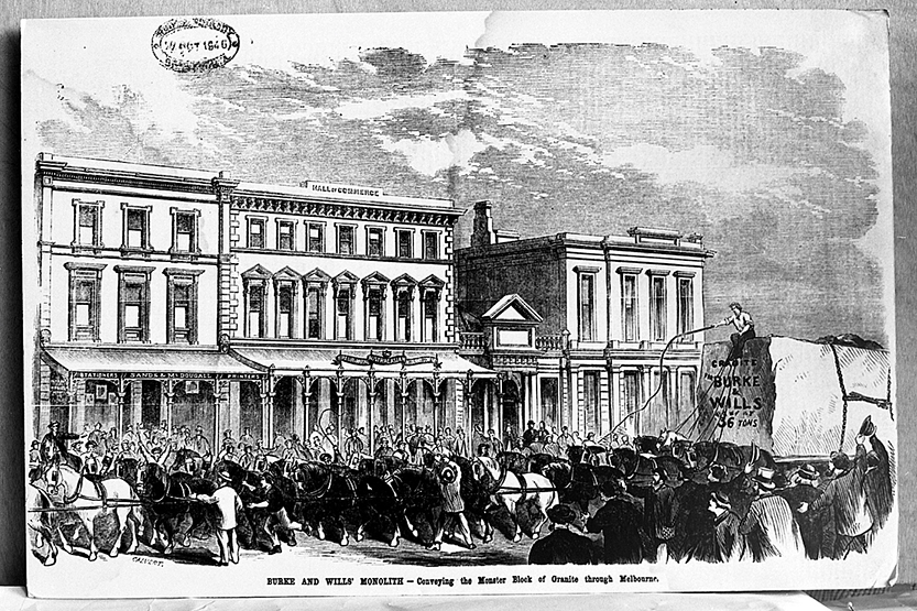 Burke and Wills monument to be moved to the Royal Society of Victoria