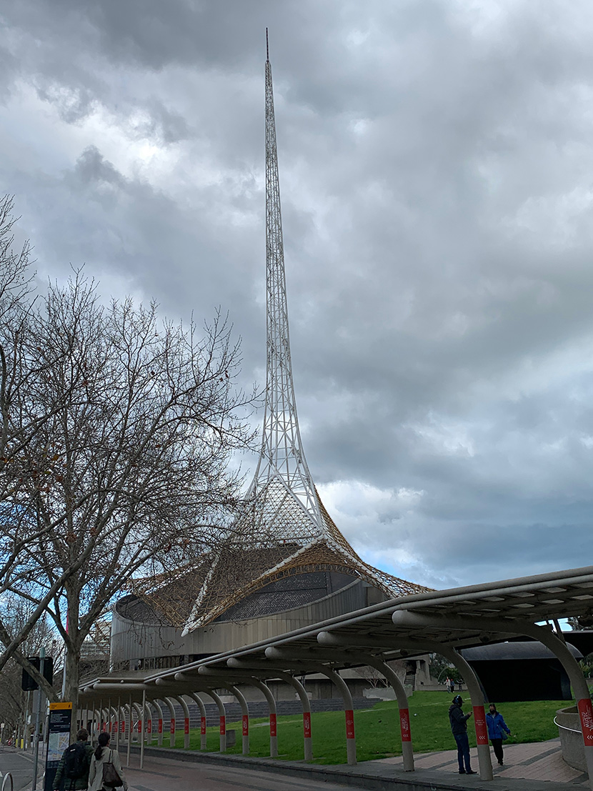 Under the spire at the Arts Centre