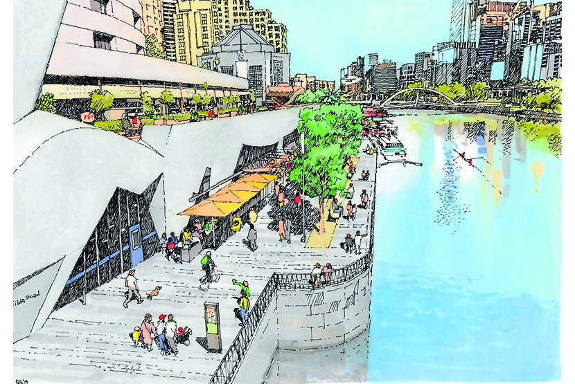 Works halted along Southbank Promenade