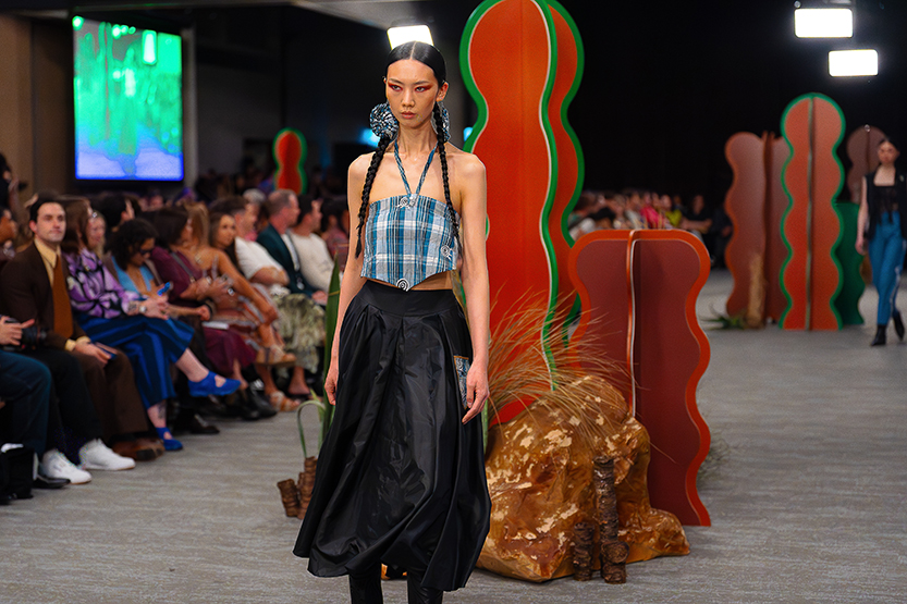 First Nations designers open Melbourne Fashion Week with powerful storytelling on the ganbu marra Runway