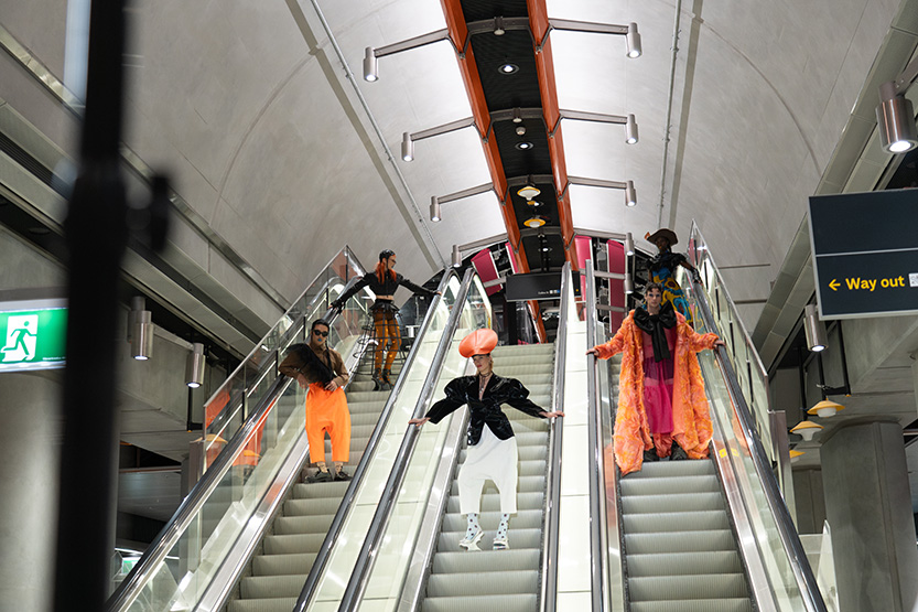 From rails to runway: RMIT students take over Town Hall Station for Melbourne Fashion Week