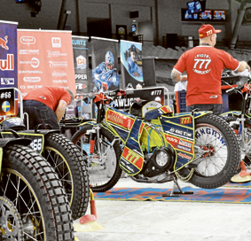 Tick for speedway track