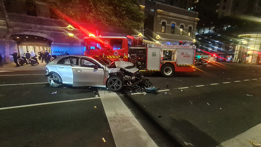 Teenager arrested after crashing an allegedly stolen car in Southbank