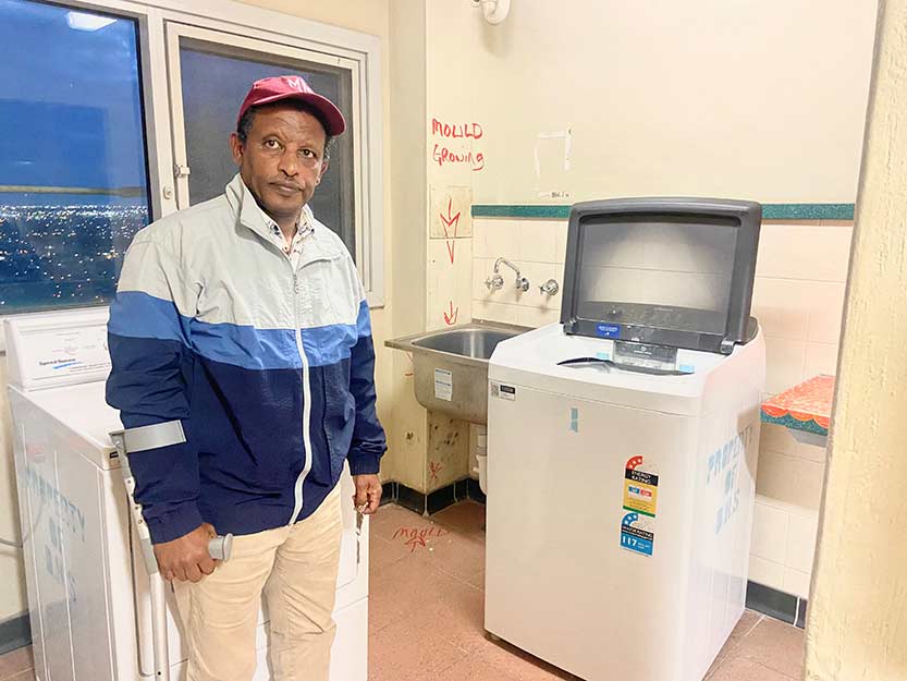 Residents of high-rise tower plead for help as sewage leak overruns building