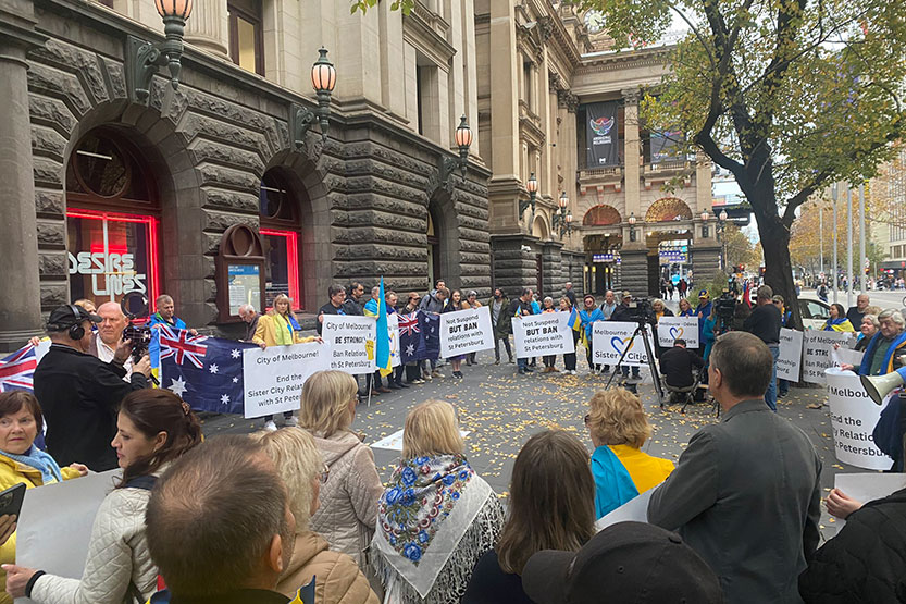 City of Melbourne stands with Ukraine, cuts ties with Russian city