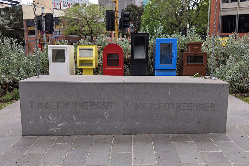 Frontier wars memorial in the heart of the city
