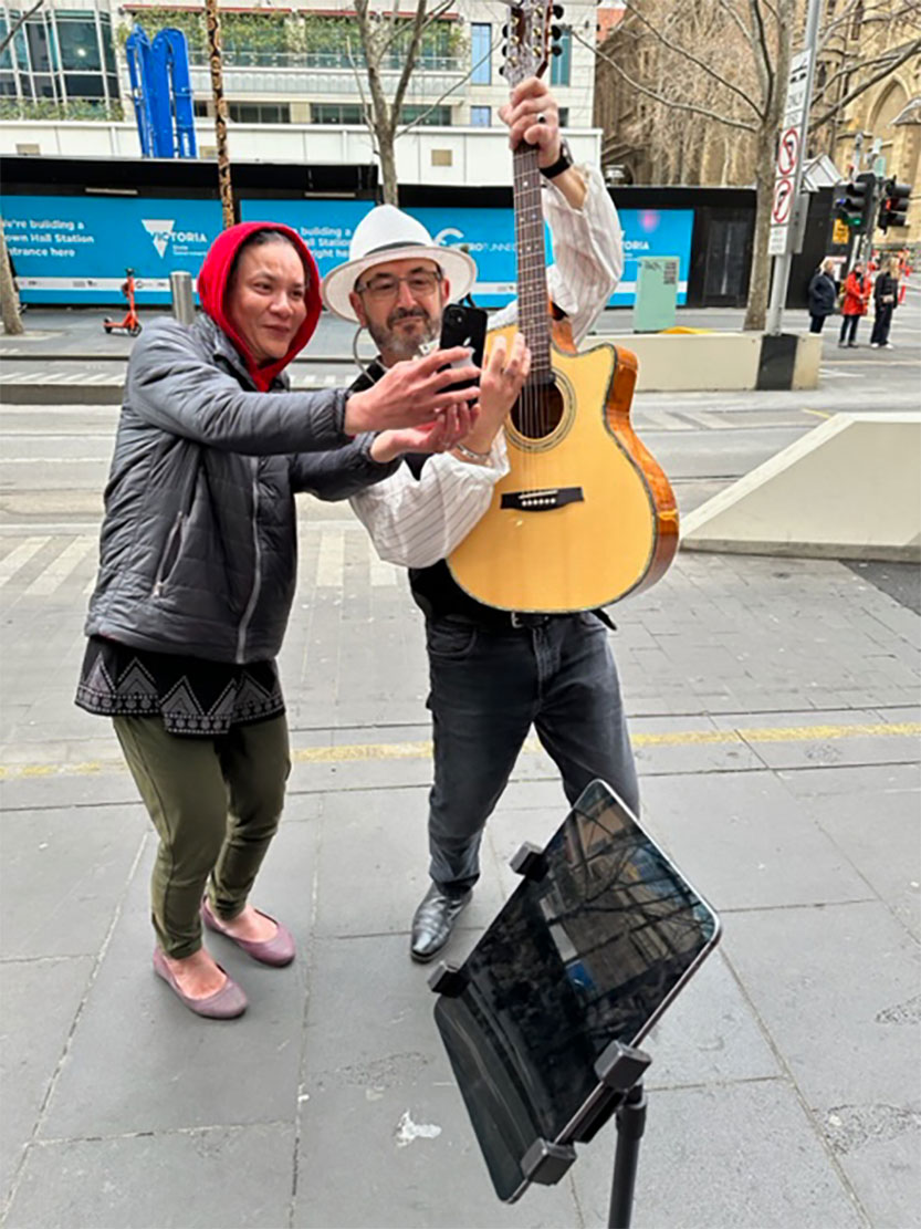 From IT to busking, Billy follows his love of music