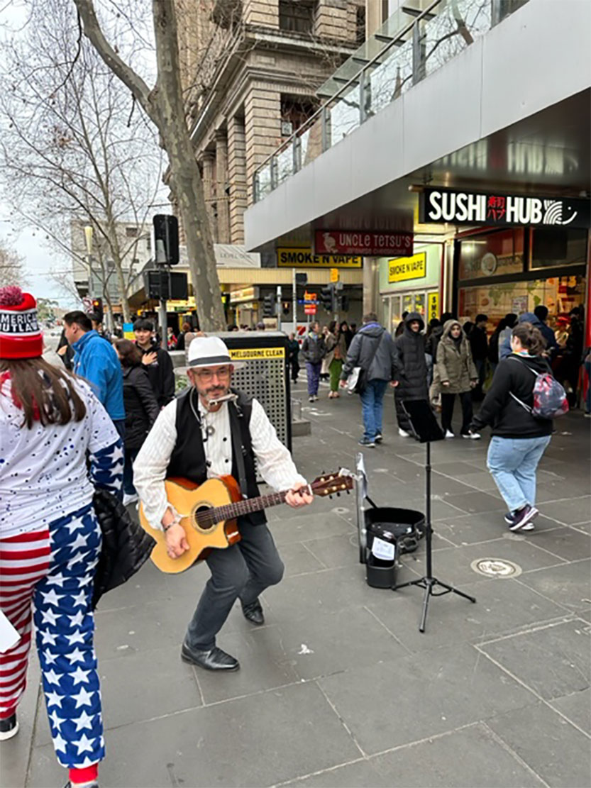 From IT to busking, Billy follows his love of music