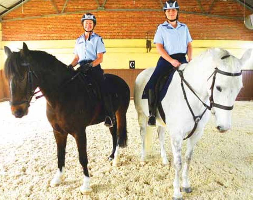 Police presence rides out of town