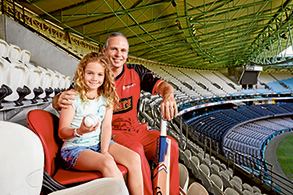 Stadium sees red