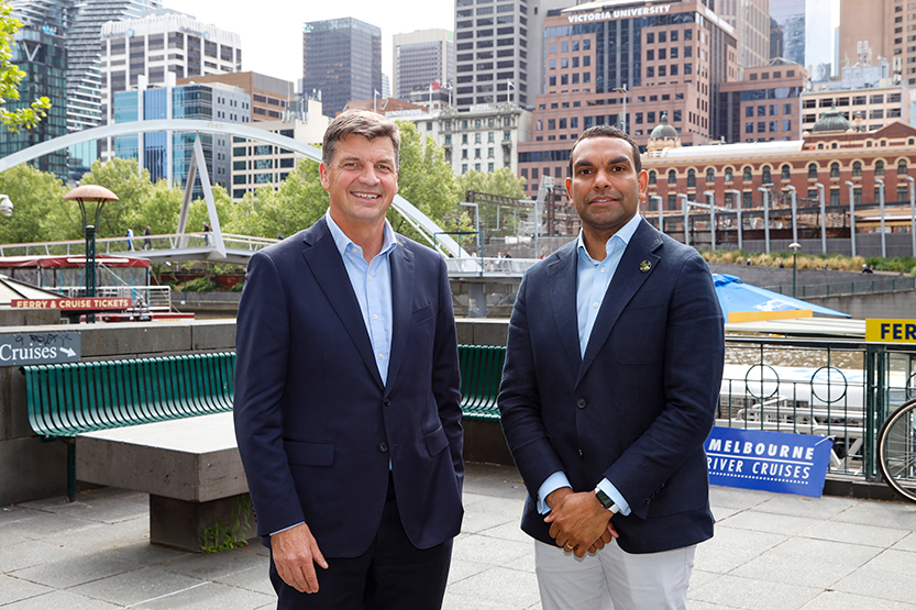 Shadow Treasurer Angus Taylor visits Southbank