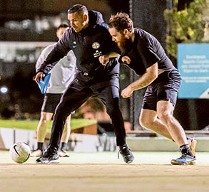 Warren Joyce leads training session