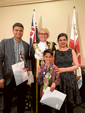 Docklands family chooses citizenship