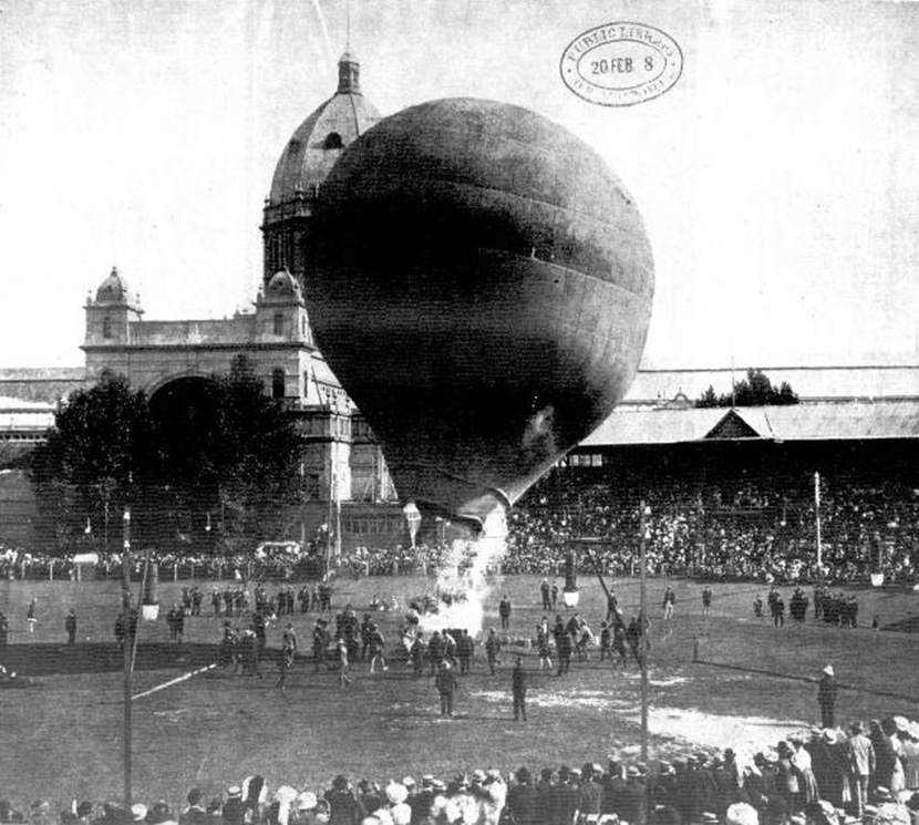 Parachuting from a balloon