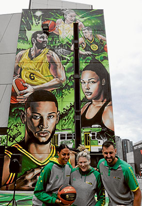 Stars unveil Marvel mural