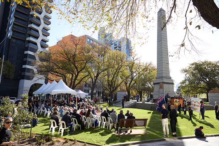 South African Soldiers Memorial returns to revitalised ANZAC Station precinct