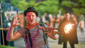Docklands takes flame