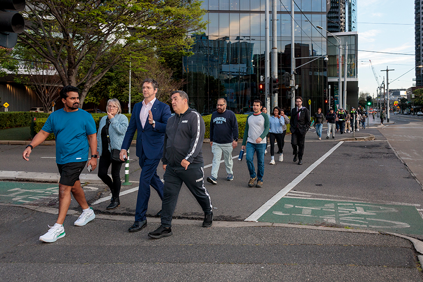Southbank Evening Walking Group steps out for safety and connection