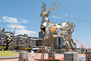Rudolph comes to Docklands