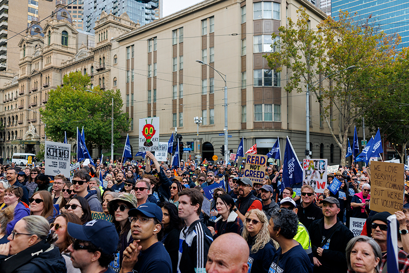 Council workers walk off the job, close libraries