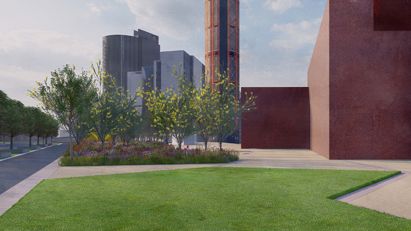 ACCA forecourt park takes shape