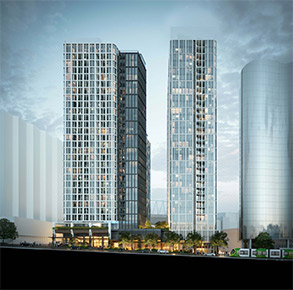 Dual tower plans next to Stadium