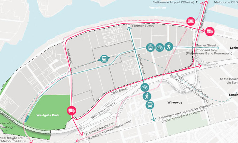 “Zombie” freight bridge reappears in latest Fishermans Bend strategy