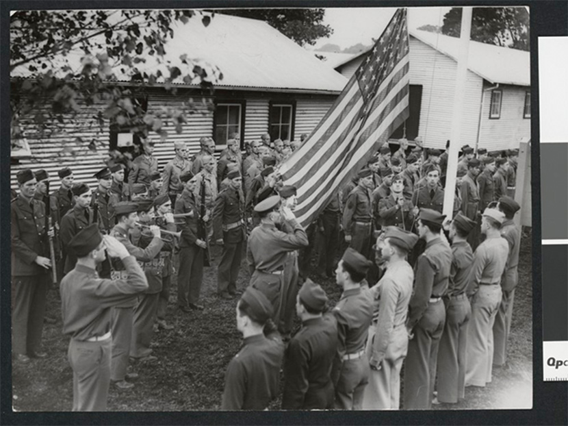 American soldiers in Royal Park