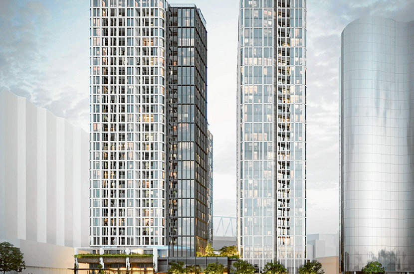 Twin towers next to Marvel Stadium approved