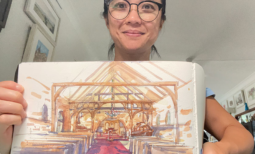 Visiting artist blown away by beauty of historic chapel