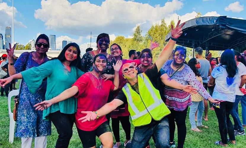 Holi Festival turns Docklands into a sea of colour