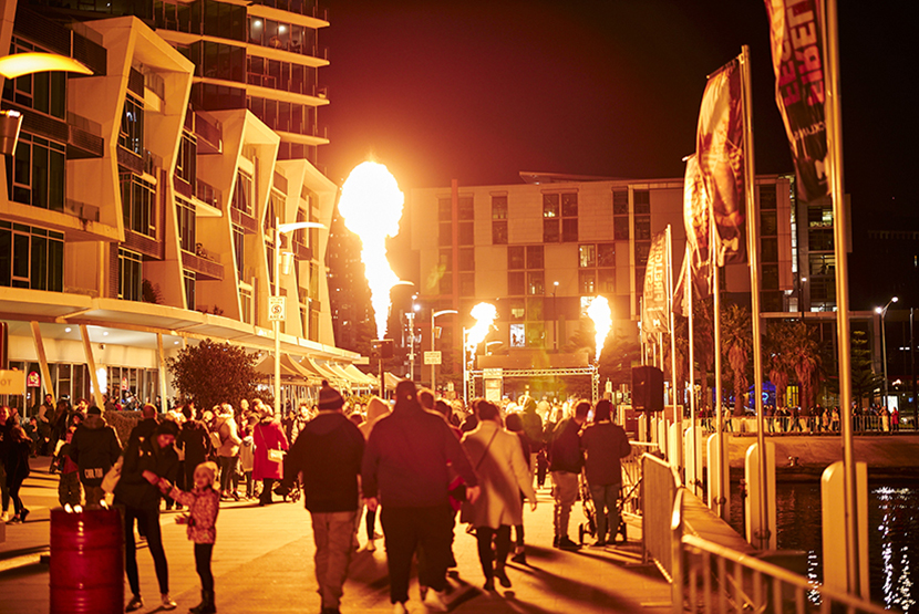 Docklands fires back to life