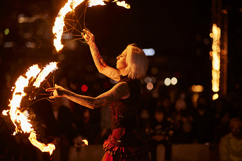 Docklands fires back to life