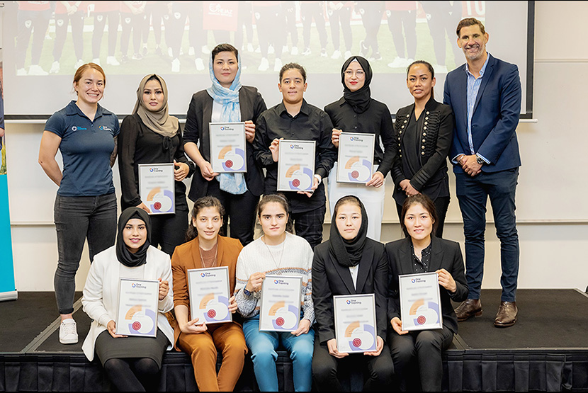 Afghan women’s team kicking goals on and off the pitch