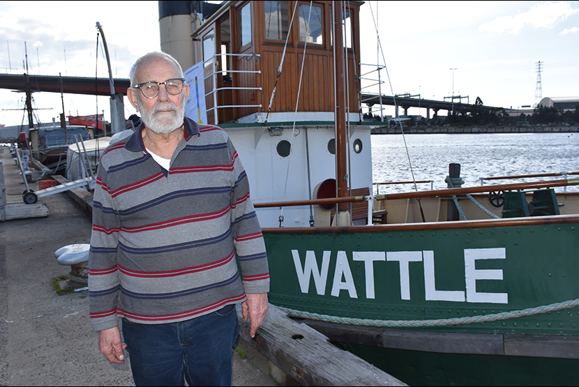 Dead slow astern for the Wattle
