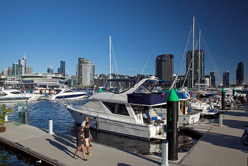 Boats sail into a new-look Melbourne City Marina 