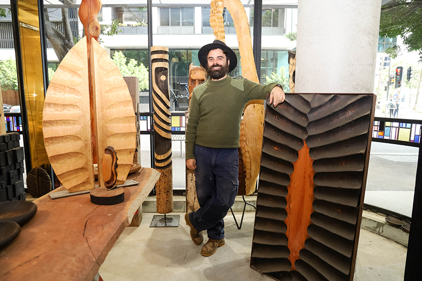 Local wood sculptor continues to highlight nature through abstract art